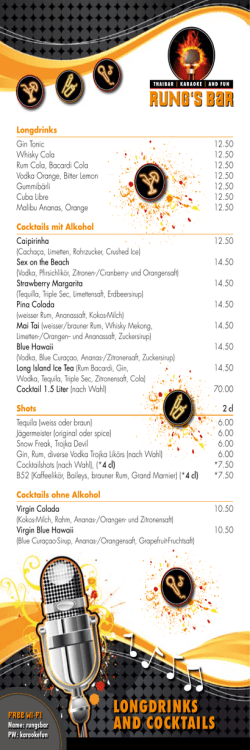 Drinks and Cocktails - rungs