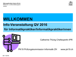 WILLKOMMEN - Prüfungskommission PK19