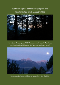 Wanderung bei Sonnenaufgang auf die Kneifelspitze am 1. August