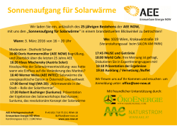 Sonnenaufgang für Solarwärme - AEE NÖ-Wien