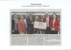 Eggenroter Hausfrauen spenden 2030 Euro f&uuml;r den F&ouml;rderverein