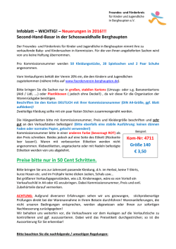 Informationen & &bdquo;Regeln / Bedingungen&ldquo; f&uuml;r die Verk&auml;ufer