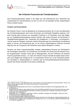 Informationsblatt zum Kritischen Freund