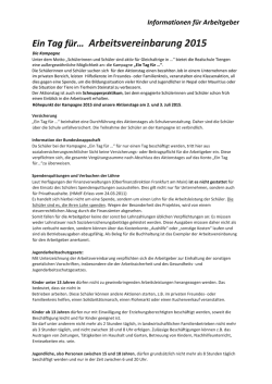 Ein Tag f&uuml;r&hellip; Arbeitsvereinbarung 2015