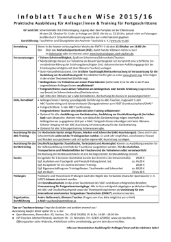 Infoblatt Tauchen