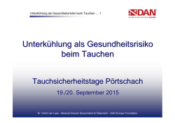 Unterkühlung als Gesundheitsrisiko beim Tauchen