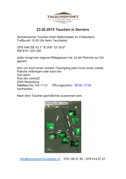 Flyer Tauchen in Serriere