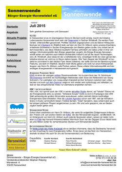 Juli 2015 - Sonnenwende eG