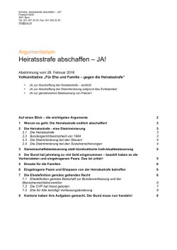 Heiratsstrafe abschaffen &ndash; JA!