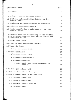 Inhaltsverzeichnis - Deutscher Basketball Bund
