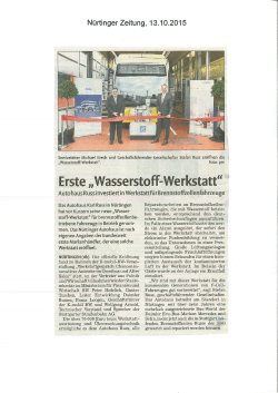 Erste „Wasserstoff-Werkstatt“