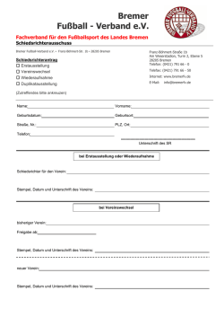 Schiedsrichterantrag - Bremer Fußball