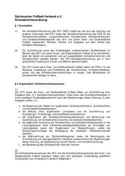 Sächsischer Fußball-Verband e.V. Schiedsrichterordnung