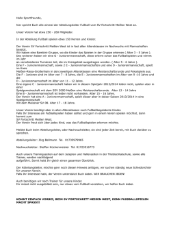 Hallo Sportfreunde, hier spricht Euch alle einmal der