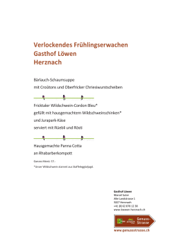 Menü als PDF - Gasthof Löwen Herznach