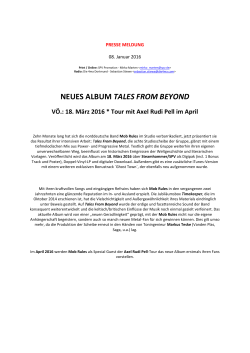 NEUES ALBUM TALES FROM BEYOND
