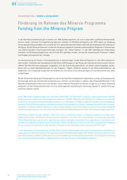 Förderung im Rahmen des Minerva-Programms Funding from the