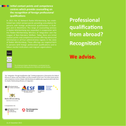Professional qualifications from abroad? Recognition?