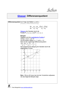 Differenzenquotient