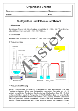 Diethylether und Ethen aus Ethanol