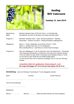 Ausflug 12. Juni 2016 - Männerturnverein Unterseen: mtvunterseen.ch