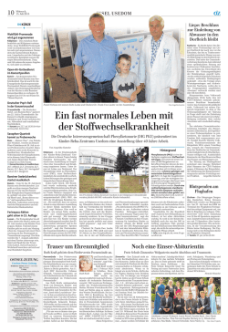 Ein fast normales Leben mit der Stoffwechselkrankheit