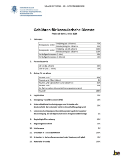 Gebühren für konsularische Dienste