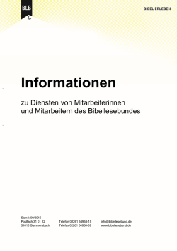 Informationen zu Diensten von Mitarbeiterinnen