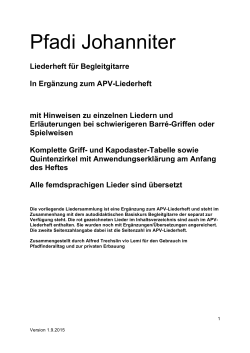 Liederheft fuer Begleitgitarre Version 1.9.2015