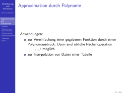 Approximation durch Polynome