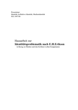 Identit&auml;tsproblematik nach E.H.Erikson