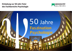 50 Jahre - Universität Salzburg