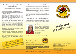 Helfen und sich helfen lassen - Hospiz