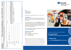 Gut organisiert? 17. M&auml;rz 2016