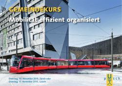 Pusch-Gemeindekurs: Mobilität effizient organisiert