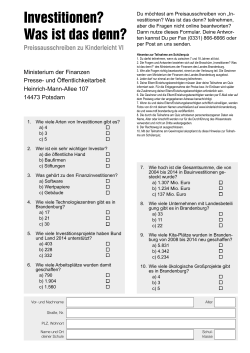 Investitionen? Was ist das denn?