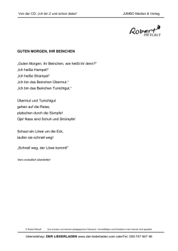 GUTEN MORGEN, IHR BEINCHEN