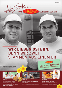 WIR LIEBEN OSTERN, DENN WIR ZWEI STAMMEN AUS EINEM EI!