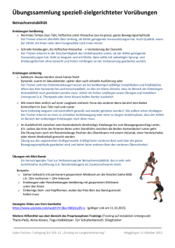 Handout Vor&uuml;bungen speziell-zielgerichtet