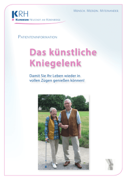 Infobrosch&uuml;re Knieprothese