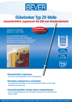 Produktblatt Dübelanker ZV-Welle