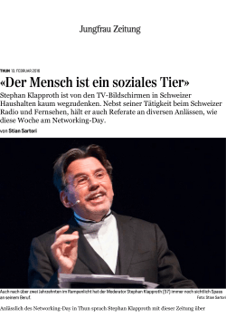 Jungfrau Zeitung 2 - Thuner Networking-Day