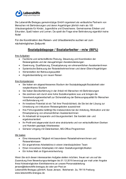 Sozialpädagoge / Sozialarbeiter