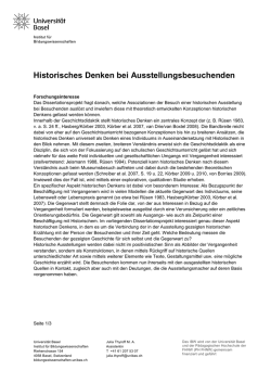 Historisches Denken bei Ausstellungsbesuchenden