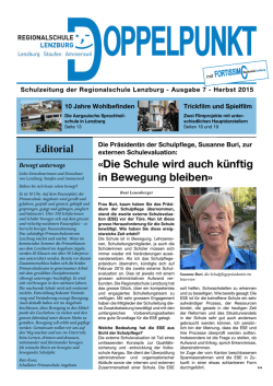 Doppelpunkt Nr. 7 Herbst 2015