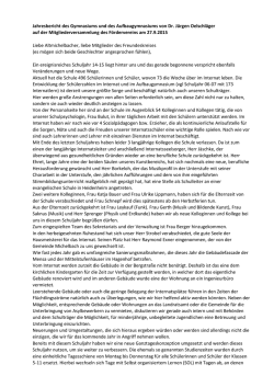 Jahresbericht des Gymnasiums und des Aufbaugymnasiums von Dr