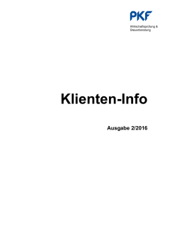 Klienten-Info - PKF Österreich
