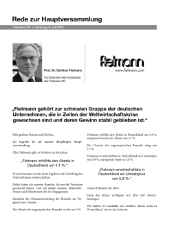 HV-Rede 2015 - AnlegerPlus