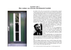 Hier wohnte von 1934 bis 1944 Heinrich Uetzfeld.