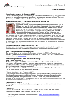 Informationen - Chrischona